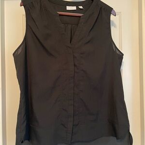 New York & Company Black Sleeveless Blouse